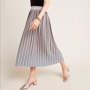 Pleated Sparkle Knit Skirt